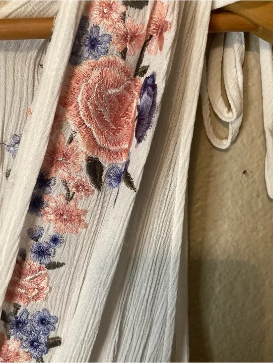 Forever 21 Boho Cottage Core Festival Floral Beachwear Smocked Waist Size Small - Picture 5 of 15